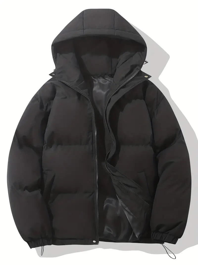 Women’s Padded Coat with Hood – Quilted Winter Jacket