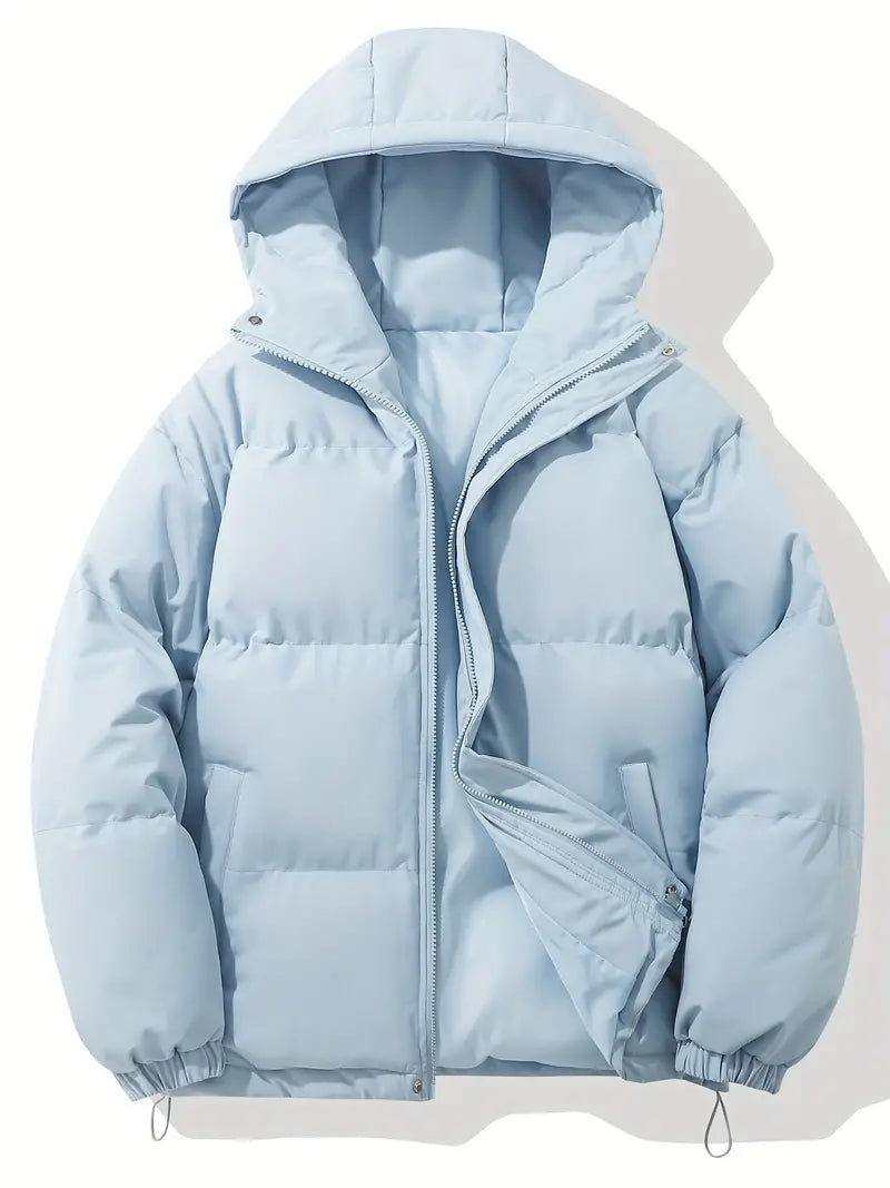 Women’s Padded Coat with Hood – Quilted Winter Jacket