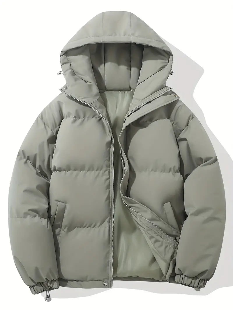 Women’s Padded Coat with Hood – Quilted Winter Jacket