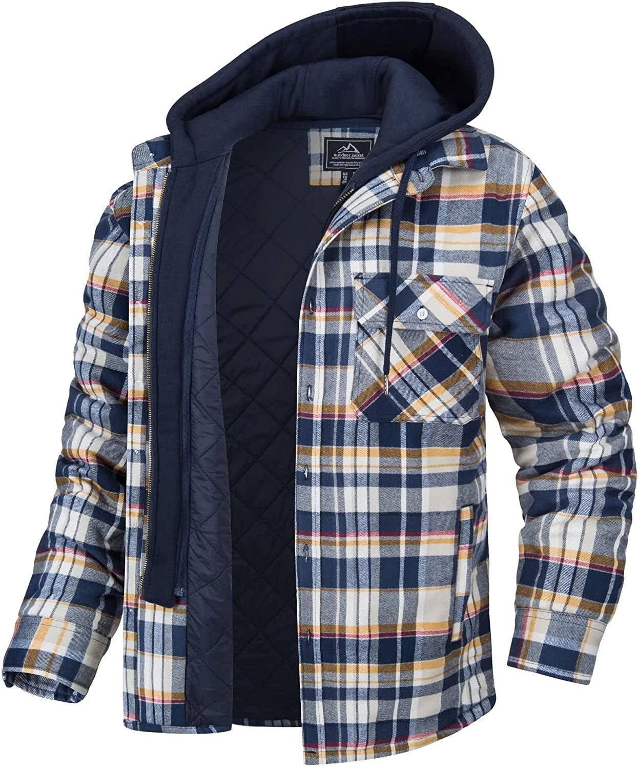 Men’s Checked Hooded Jacket