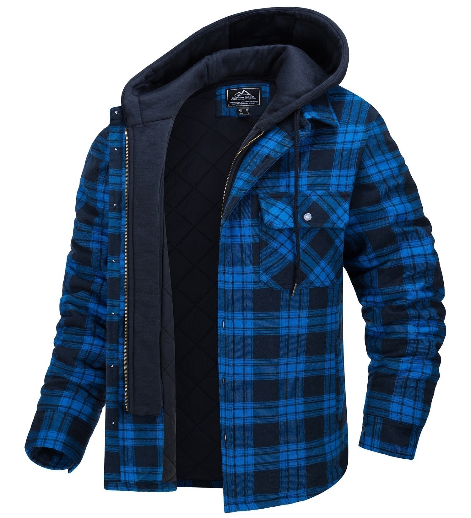 Men’s Checked Hooded Jacket