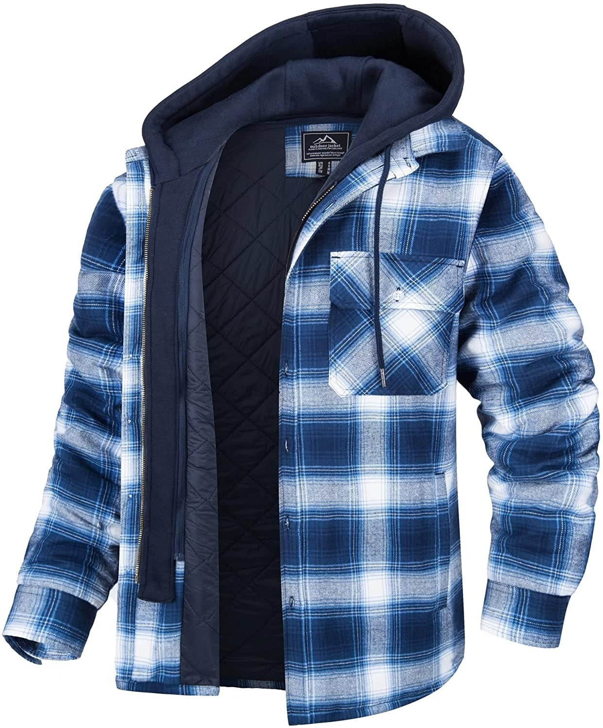 Men’s Checked Hooded Jacket