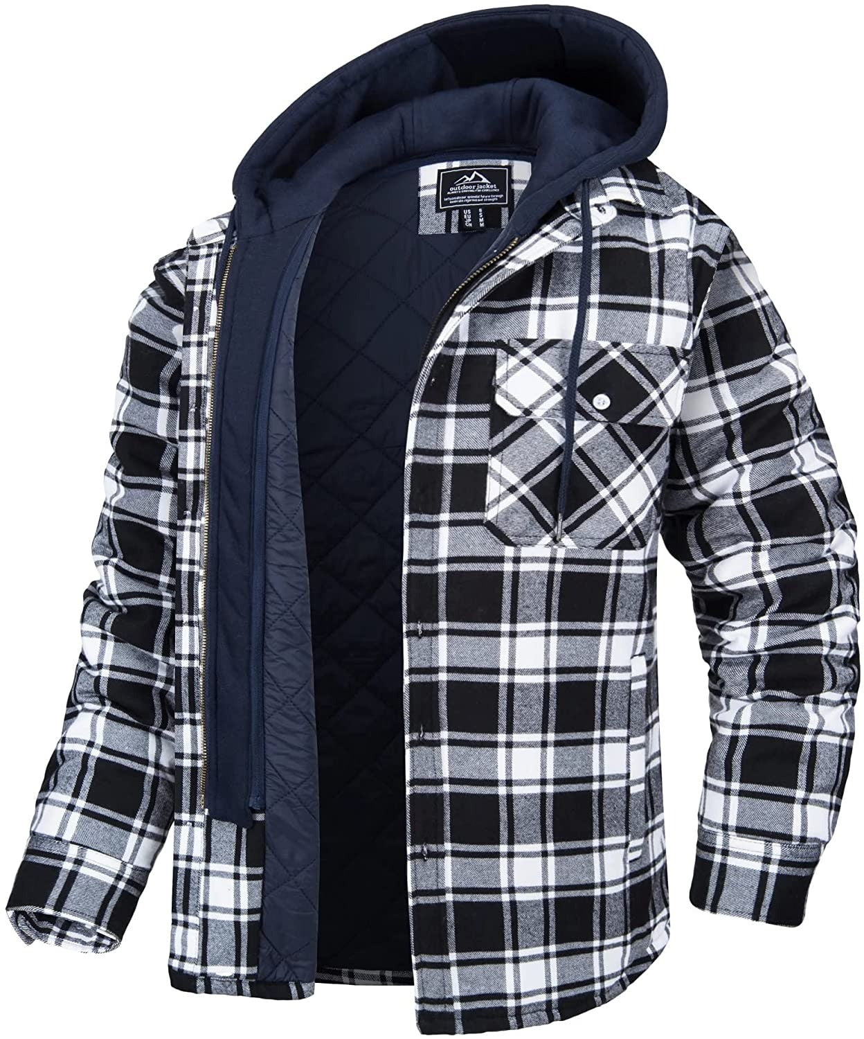 Men’s Checked Hooded Jacket