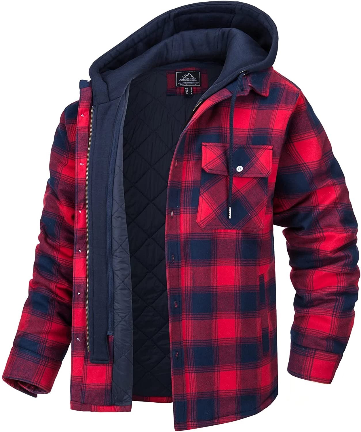 Men’s Checked Hooded Jacket