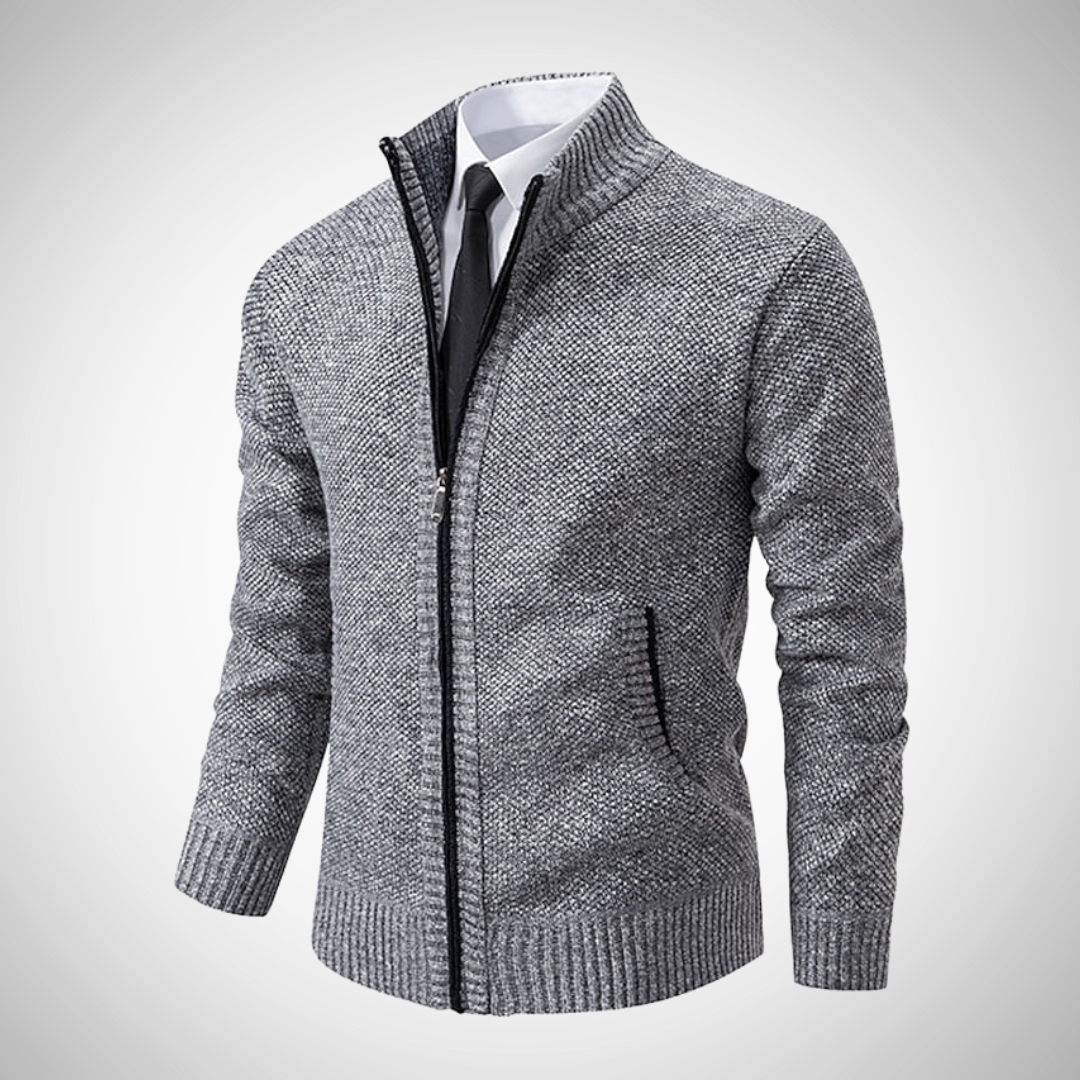 Men’s Zip Sweater – Stylish Knitted Pullover for Work and Casual Wear