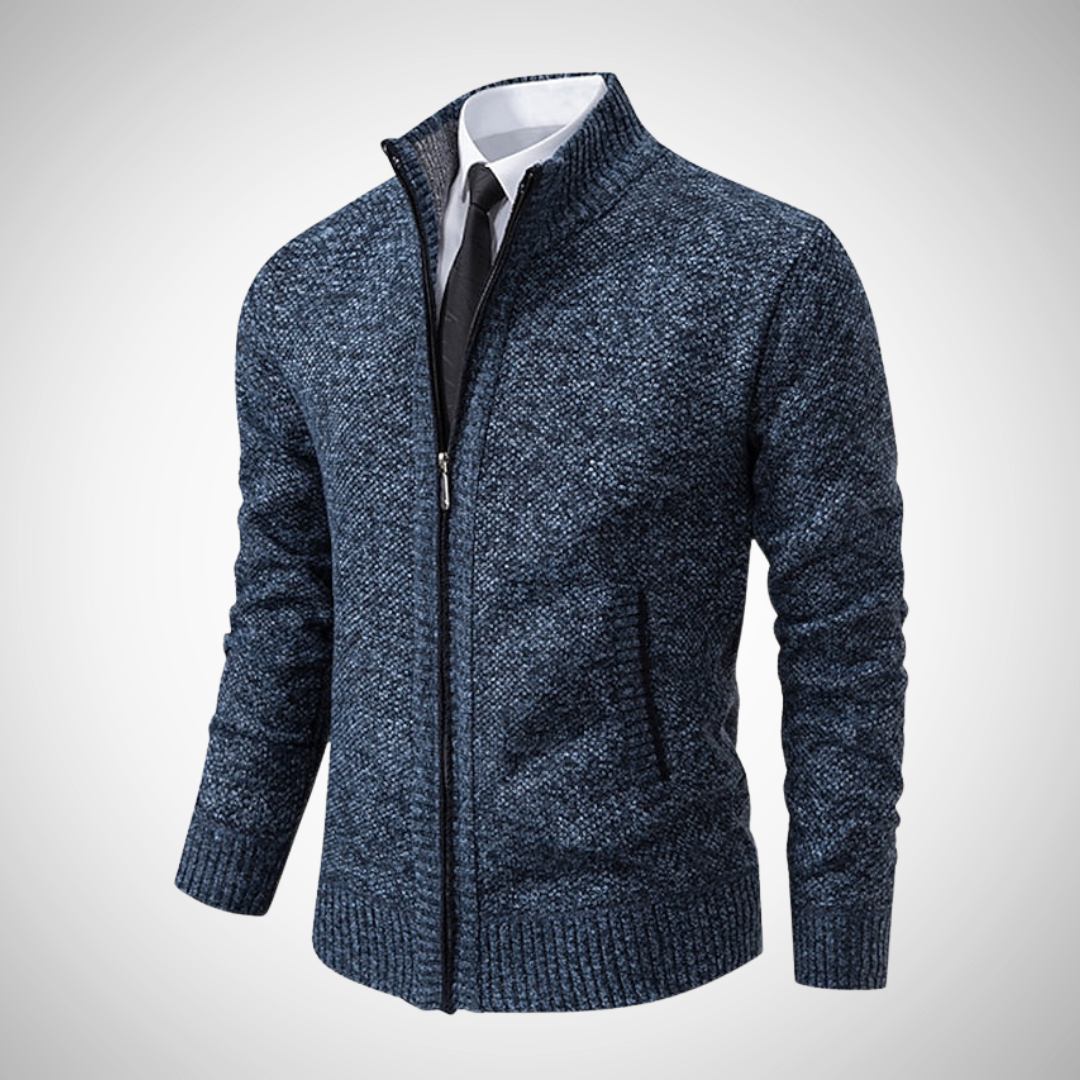 Men’s Zip Sweater – Stylish Knitted Pullover for Work and Casual Wear