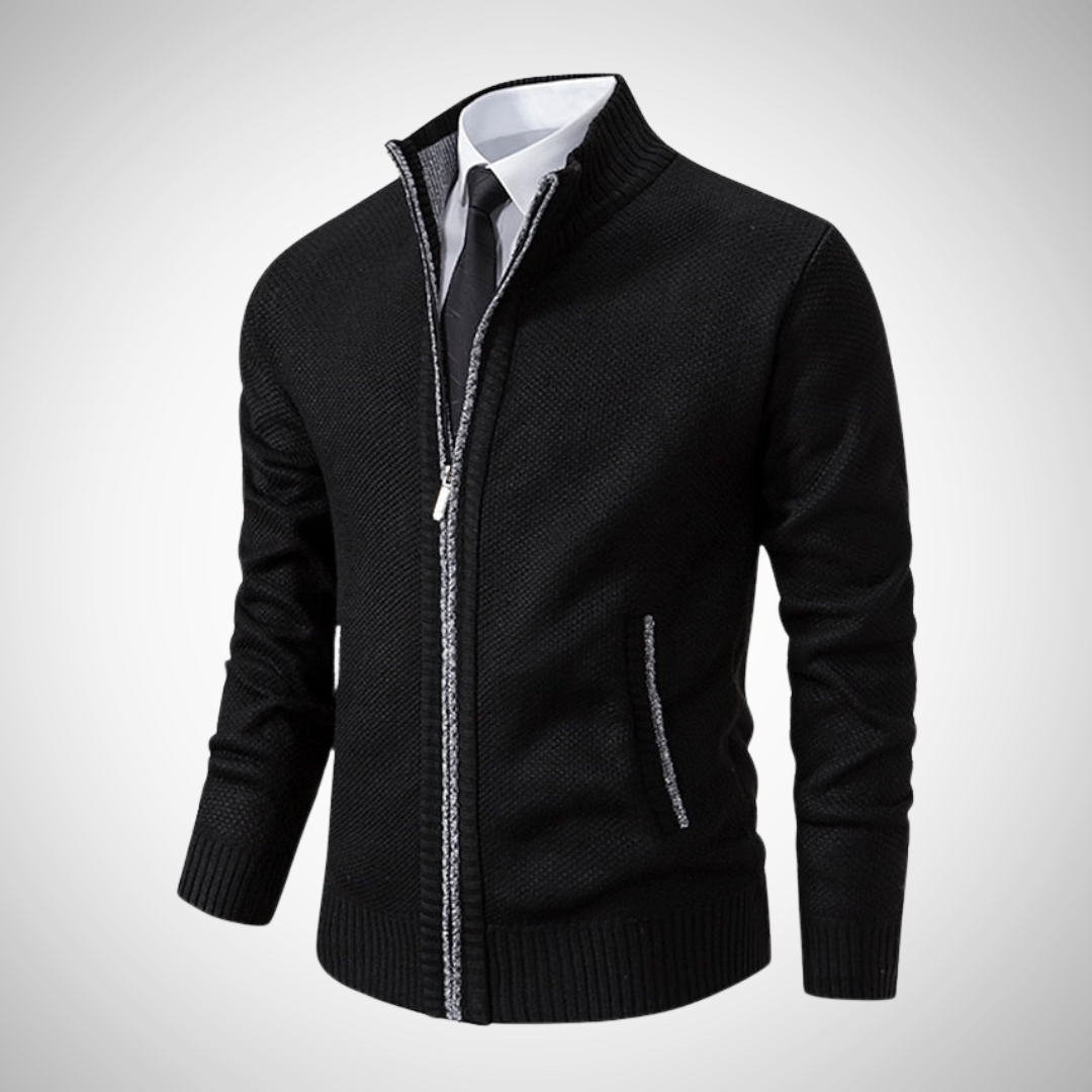 Men’s Zip Sweater – Stylish Knitted Pullover for Work and Casual Wear