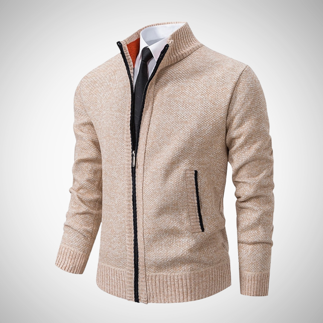 Men’s Zip Sweater – Stylish Knitted Pullover for Work and Casual Wear