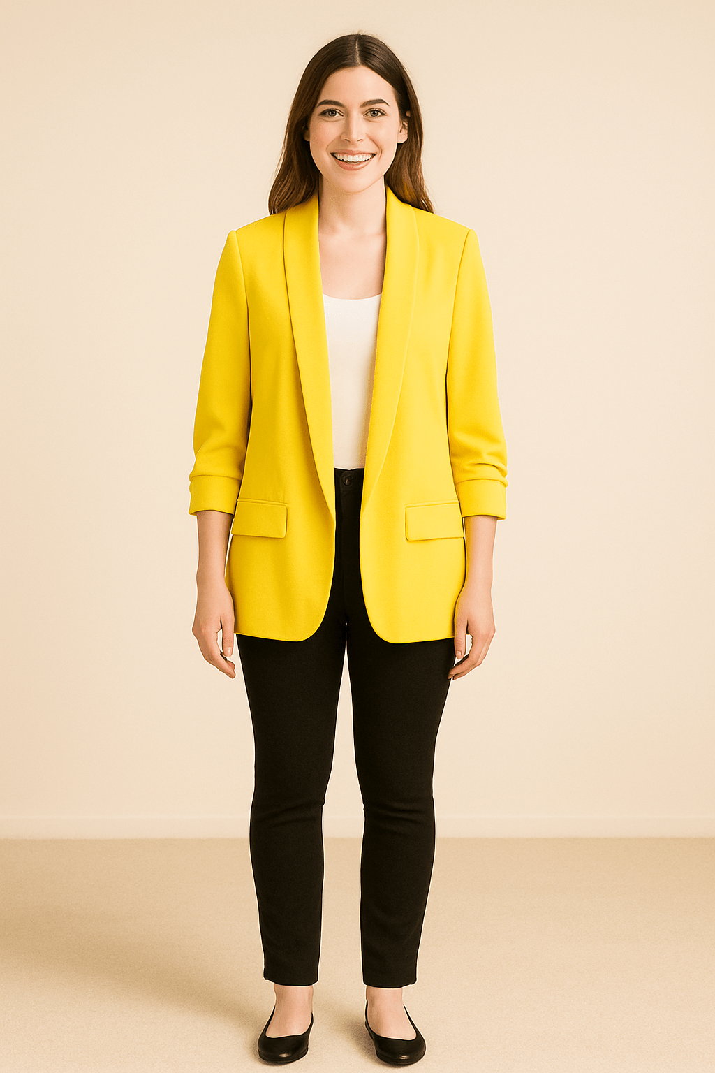 Women’s Lightweight Blazer – Rolled Sleeves Layering Piece