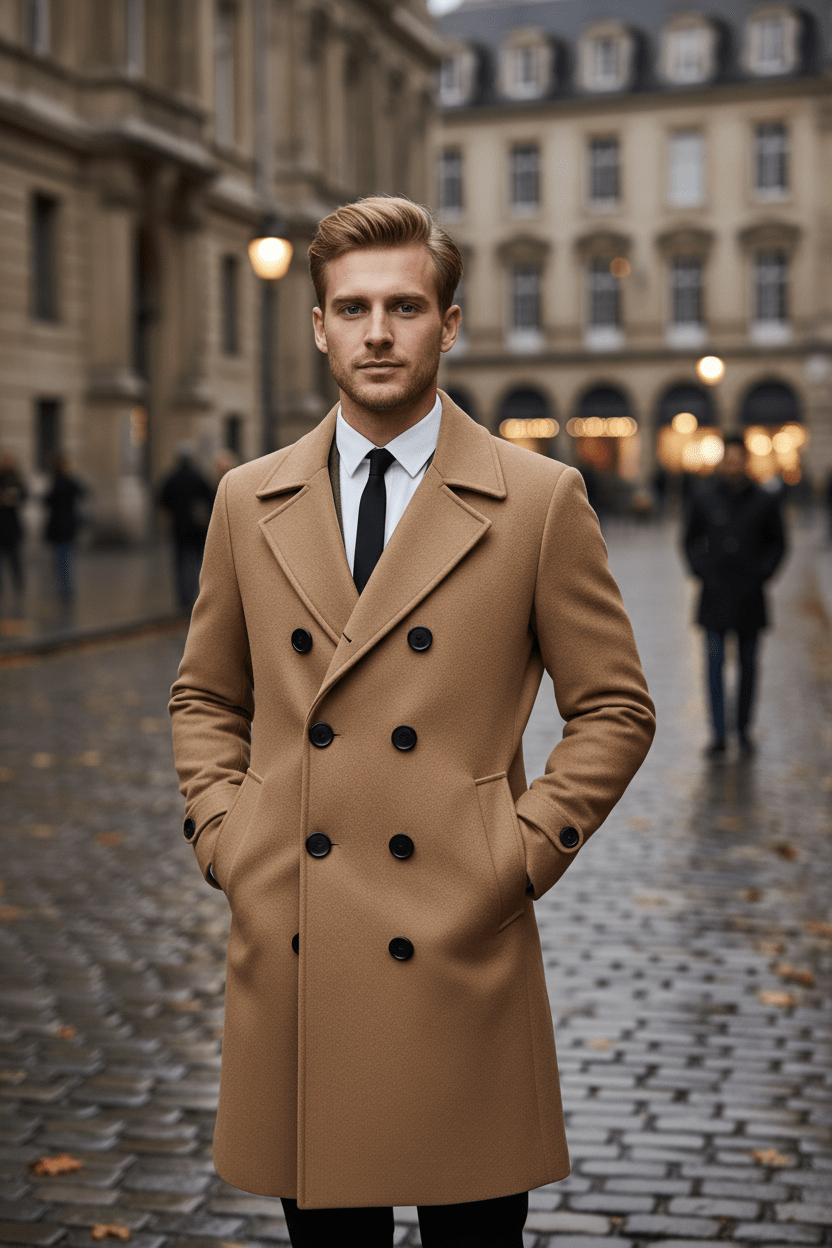 Men’s Double-Breasted Trench Coat