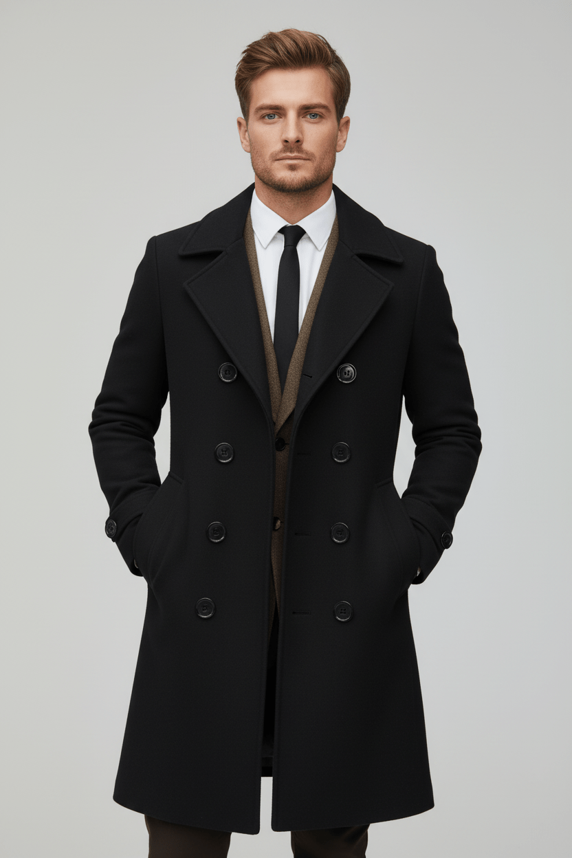 Men’s Double-Breasted Trench Coat