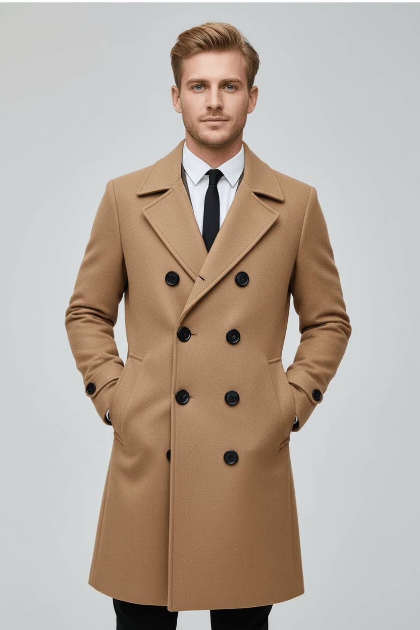 Men’s Double-Breasted Trench Coat