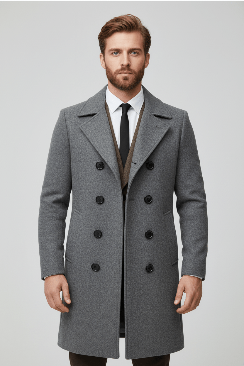 Men’s Double-Breasted Trench Coat