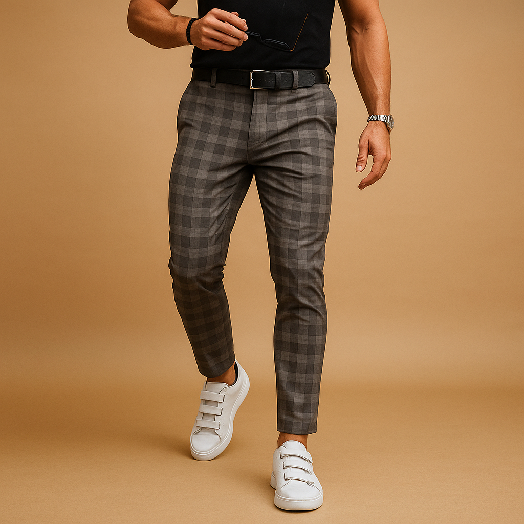Men’s Checked Casual Pants – Relaxed Fit with Modern Appeal
