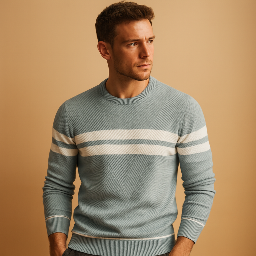 Men's Cotton Crew Neck Jumper for Everyday Comfort