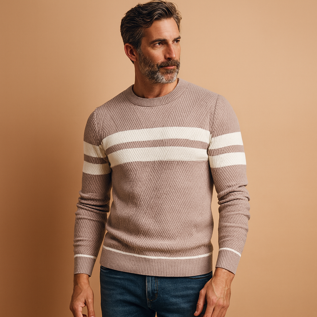 Men's Cotton Crew Neck Jumper for Everyday Comfort