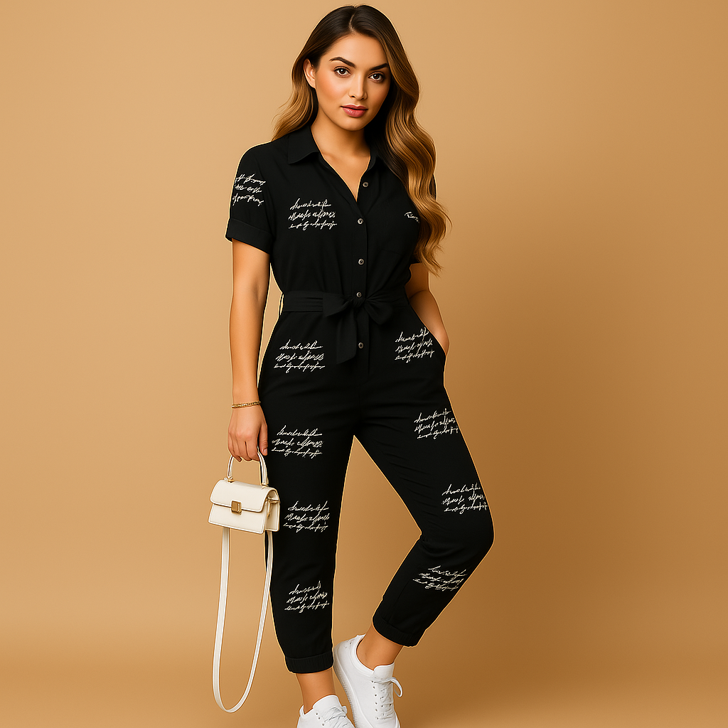 Tailored Women's Jumpsuit with Button Detail