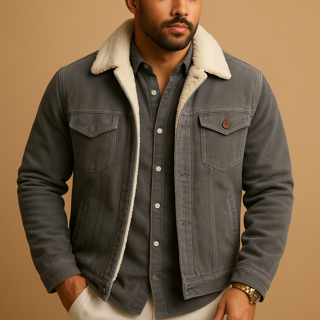 Men's Corduroy Jacket with Modern Fit