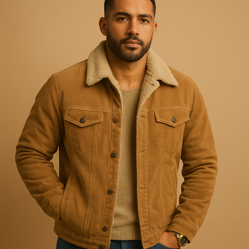 Men's Corduroy Jacket with Modern Fit
