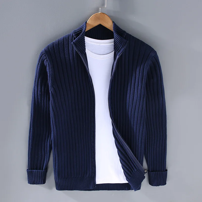 Men’s Zip Cardigan – Modern Knitted Sweater with Refined Fit