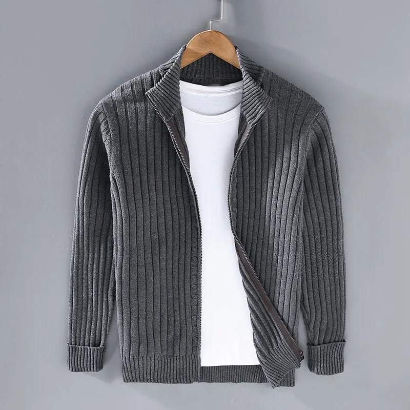 Men’s Zip Cardigan – Modern Knitted Sweater with Refined Fit