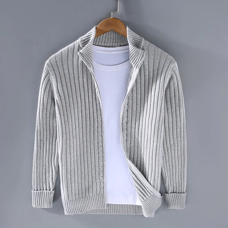 Men’s Zip Cardigan – Modern Knitted Sweater with Refined Fit