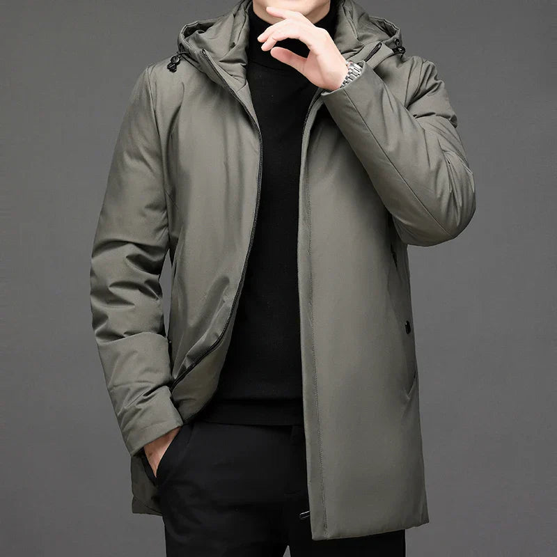 Men’s Coat with Water-Repellent and Windproof Finish