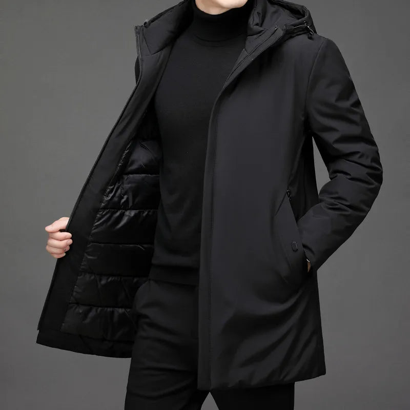 Men’s Coat with Water-Repellent and Windproof Finish