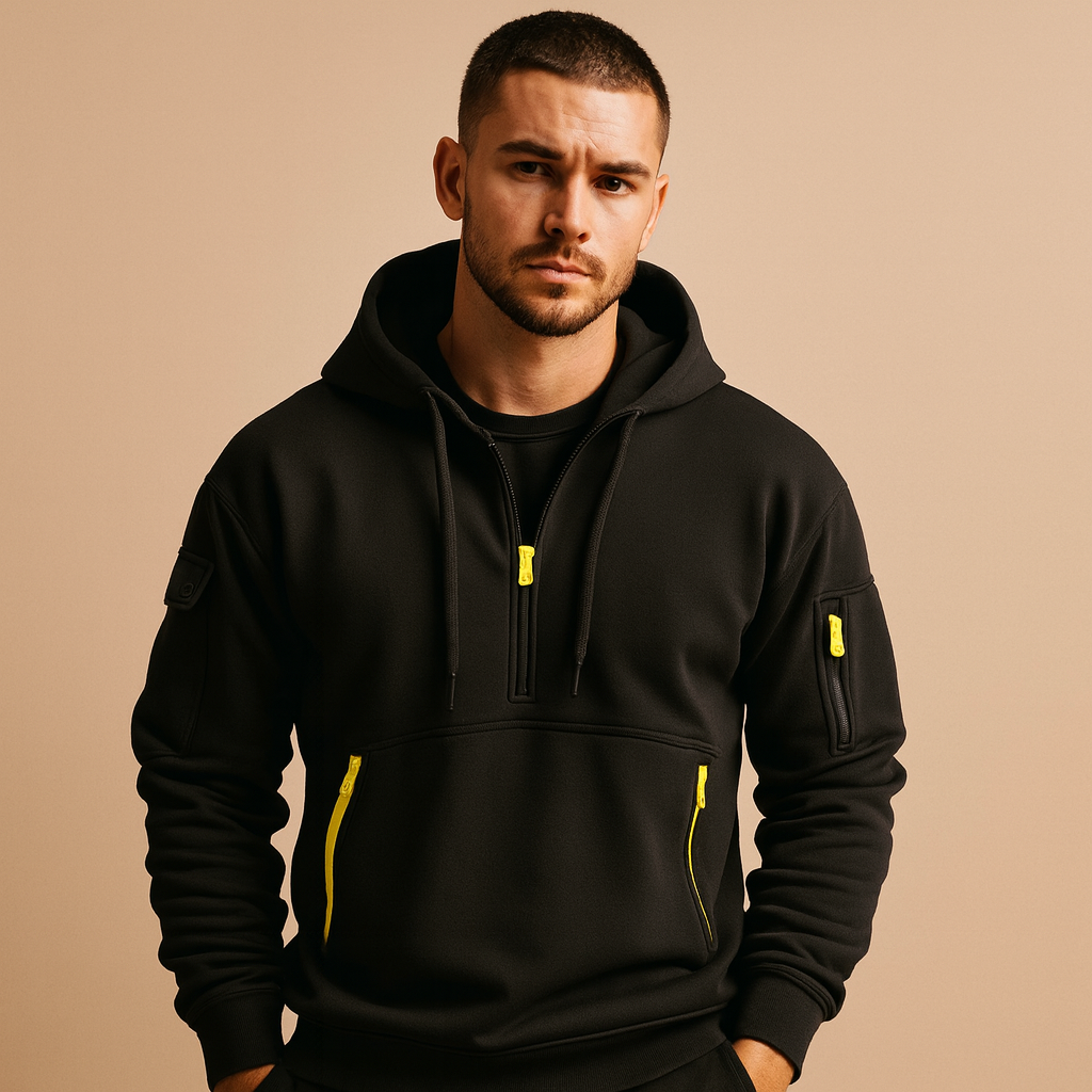 Men’s Pullover Hoodie with Hood – Soft Cotton Blend Sweatshirt for Everyday Wear