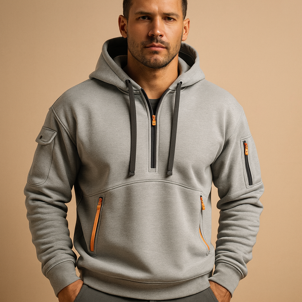 Men’s Pullover Hoodie with Hood – Soft Cotton Blend Sweatshirt for Everyday Wear