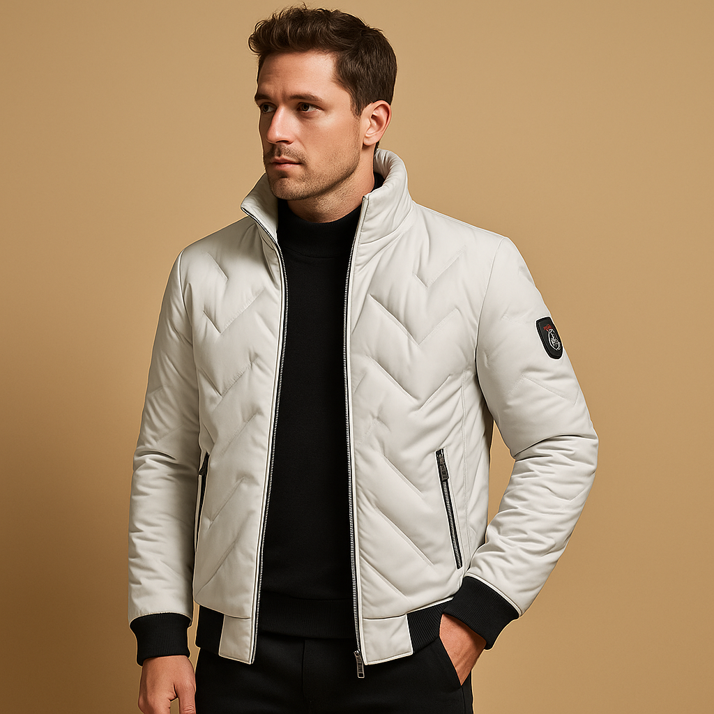 Men’s Padded Puffer Jacket – Classic Winter Coat