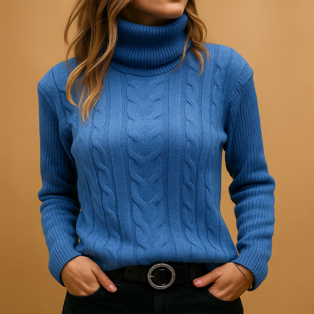 Women's Lightweight Turtleneck Jumper – Soft Knit Roll Neck Top