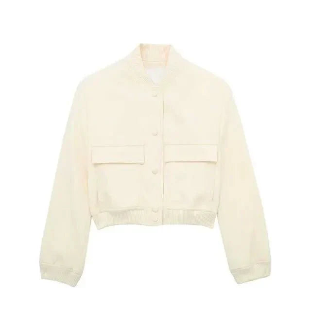 Cropped Bomber Jacket for Women