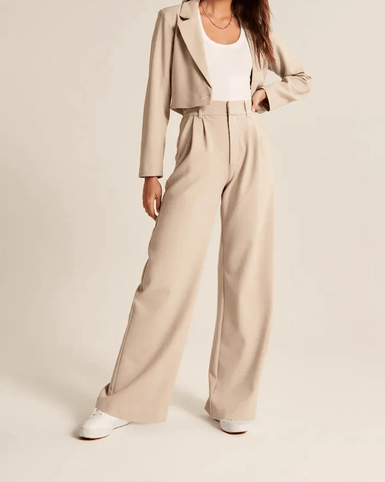 Wide Leg Work Trousers for Women