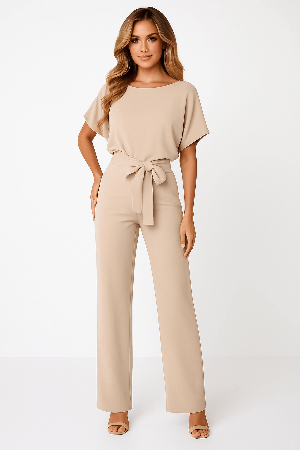 Women’s Tie-Waist Jumpsuit – Effortless Style in a One-Piece