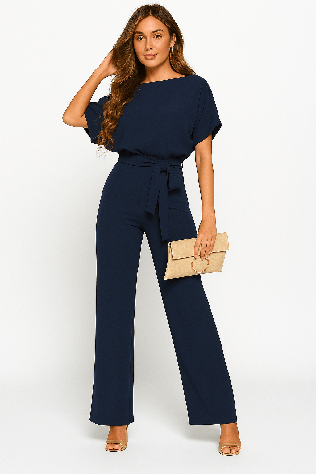 Women’s Tie-Waist Jumpsuit – Effortless Style in a One-Piece