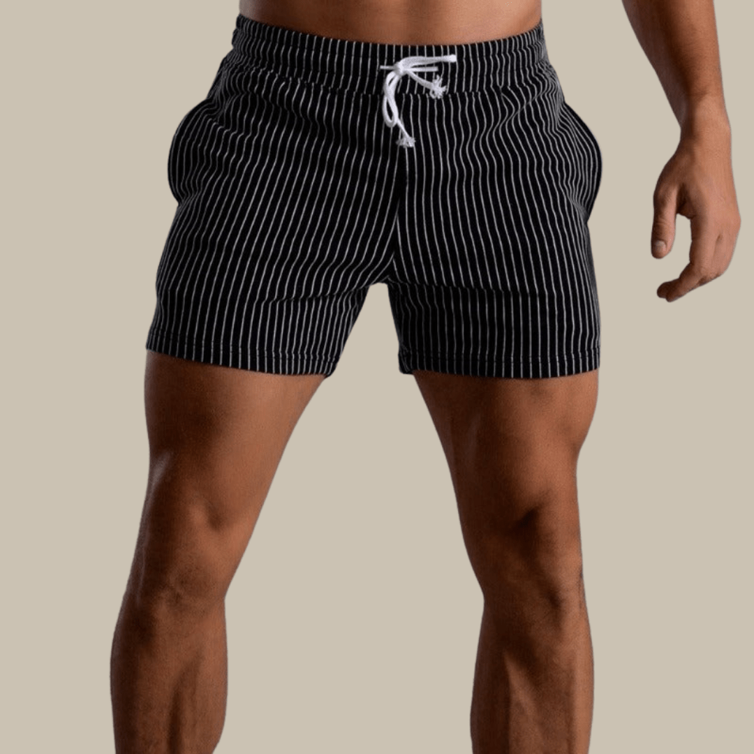 Men’s Striped Drawstring Shorts