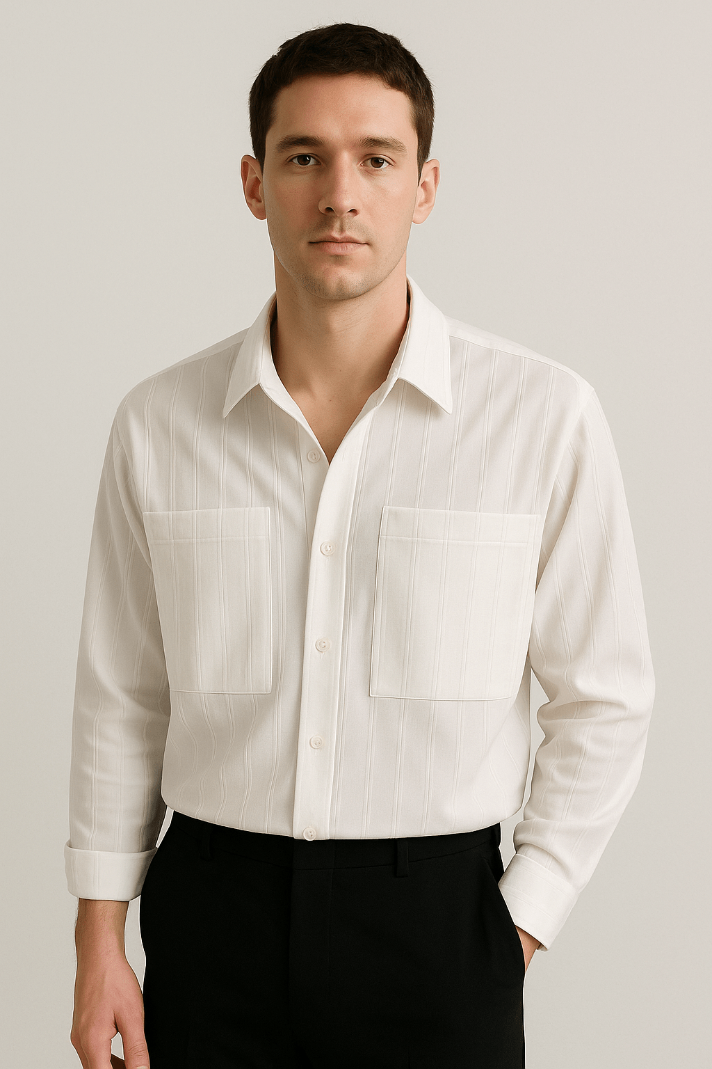 Men’s Striped Long Sleeve Shirt