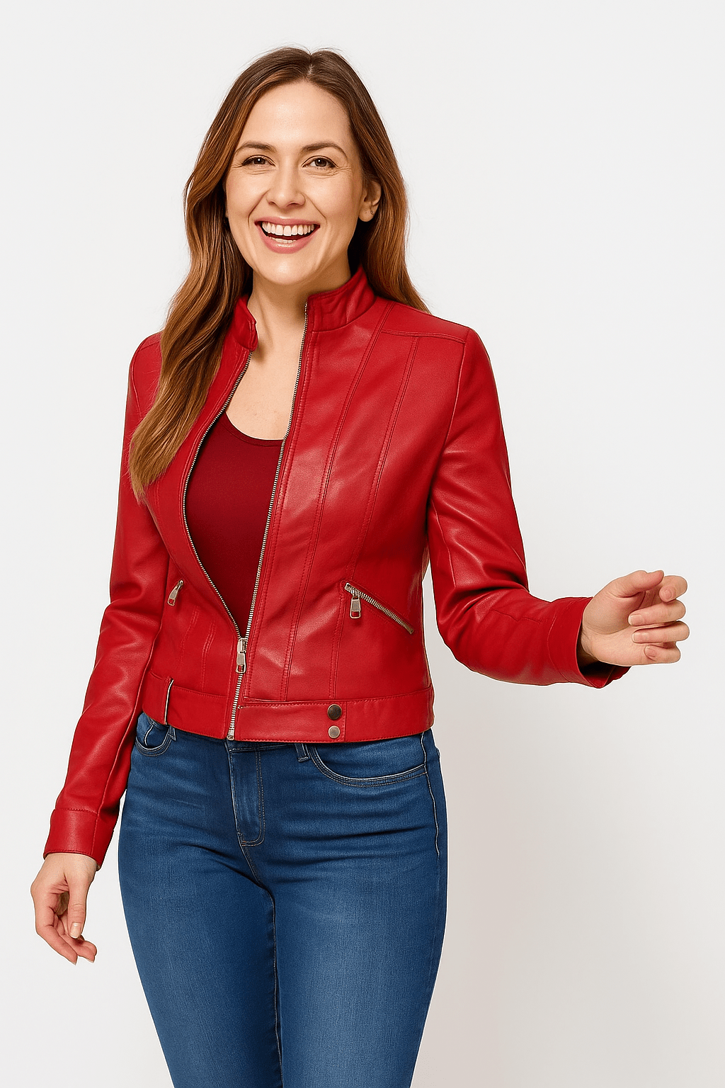 Tailored Leather Jacket for Women