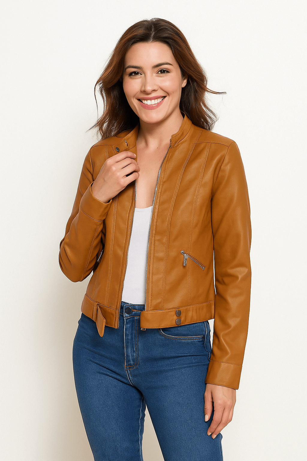 Tailored Leather Jacket for Women