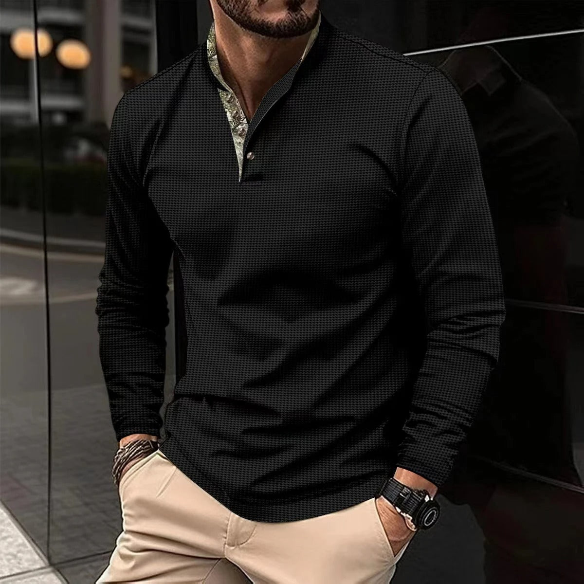 Men’s Long Sleeve Polo Shirt