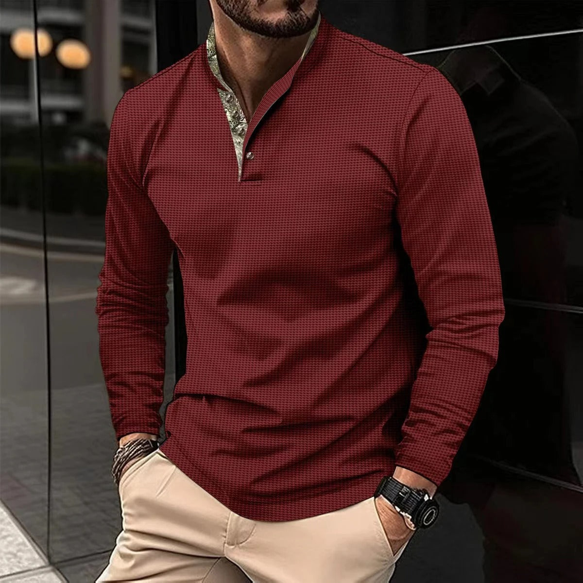 Men’s Long Sleeve Polo Shirt