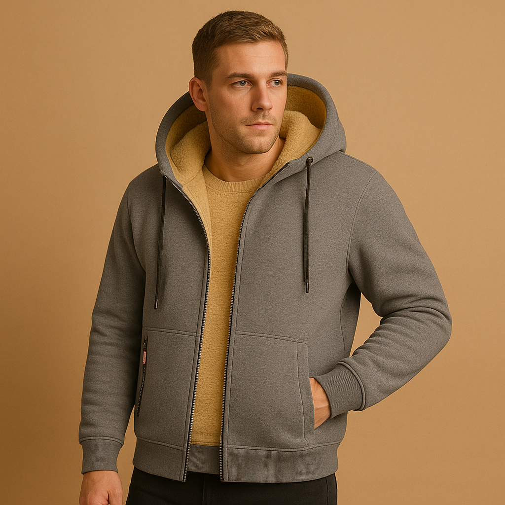 Men’s Zip-Up Cardigan – Warm & Versatile Knitwear