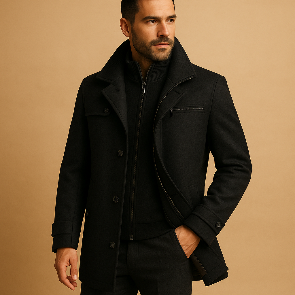 Men’s Waterproof Winter Jacket with Adjustable Cuffs