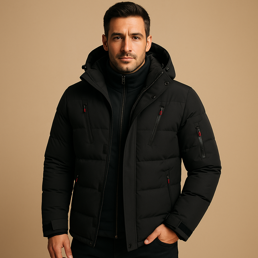 Men's Waterproof Winter Jacket with Warm Lining