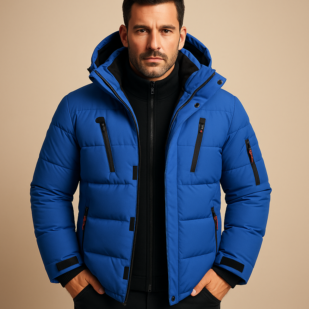 Men's Waterproof Winter Jacket with Warm Lining