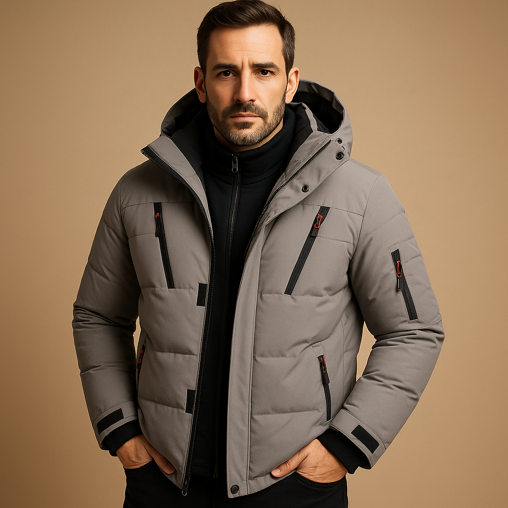 Men's Waterproof Winter Jacket with Warm Lining