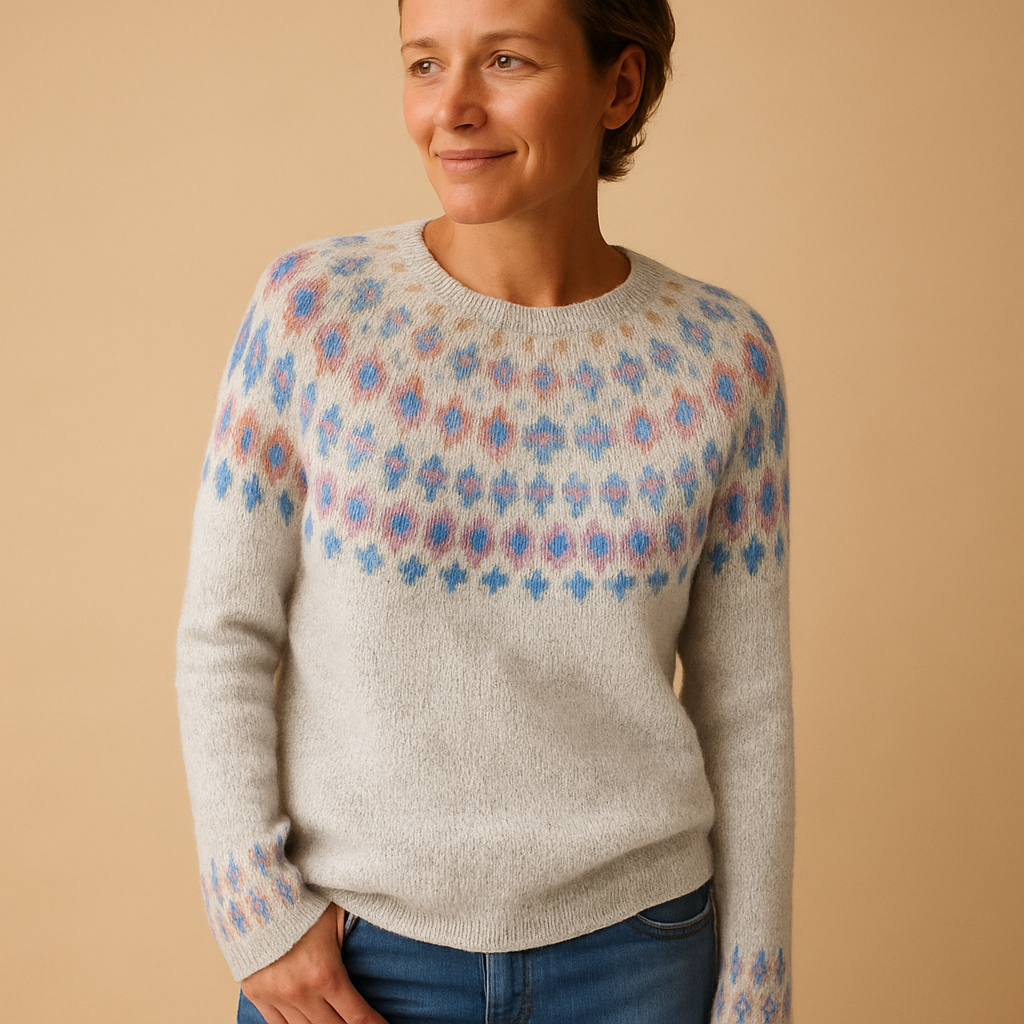 Women's Wool Jumper with Unique Pattern